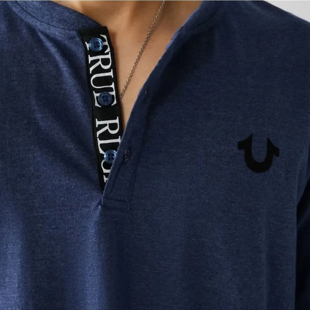 True‎ Religion Horseshoe Logo Henley